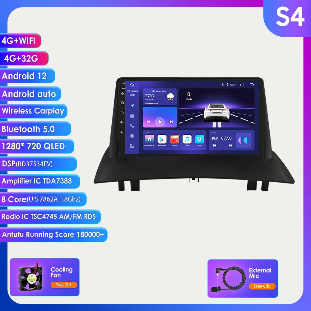 Система 7862 2din Android Autoradio для Renault Megane 2 2002-2009 Автомобильный радиоприемник Мультимедийный видеоплеер Интеллектуальный экран GPS-навигация Головное устройство Carplay 4G