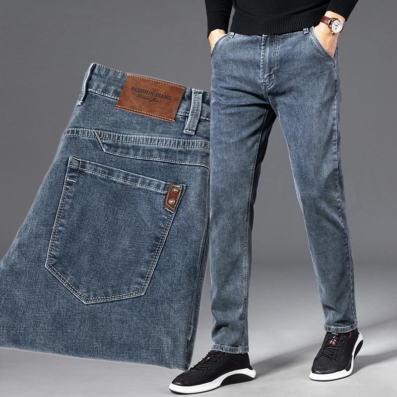 Men Jeans Spring, Summer, Autumn and Winter Men's Straight Leg Youth Stretch Jeans