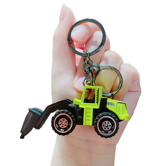 Миниатюрные инженерные машинки, брелок-шарм, инерционная мультяшная игрушечная машинка, брелок-подвеска, крючок с защитой от отсоединения, инструмент для снятия стресса