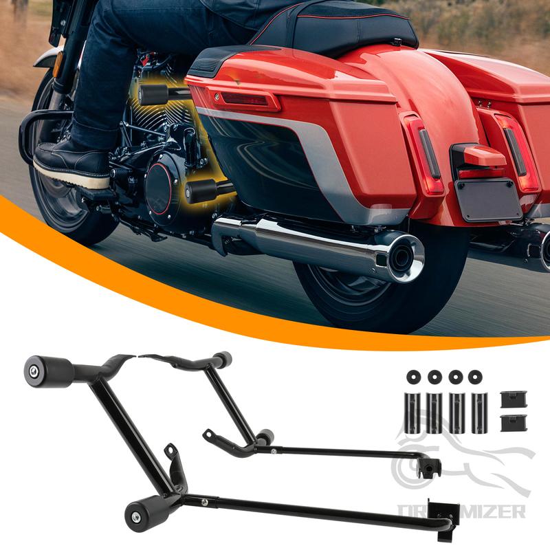 Motorcycle Hnadlebar Rear Performance Bagger Saddlebag Guard Crash Bar for Harley Street Road Glide Touring 14-24