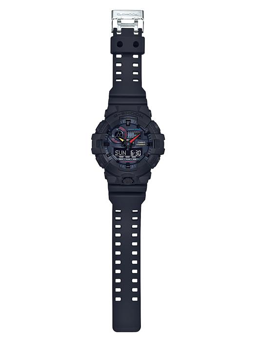 Casio Мужские кварцевые часы GA-700BMC-1A с аналоговым дисплеем, водонепроницаемостью 200 м, ударопрочностью, из полимерного материала