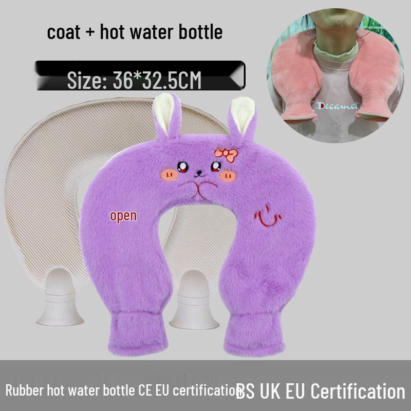 Explosion-Proof Hot Water Bottle: Rubber Design for Stomach and Feet, Long-Lasting Warmth