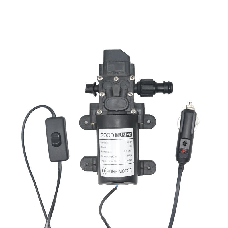 60 Вт Высокое давление 12 В, устанавливаемое на транспортное средство, комплект для мойки автомобиля, портативная машина для мойки автомобиля, работающая от прикуривателя