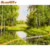 RUOPOTY Frameless Forest Landscape DIY Digital Painting By Numbers Modern Wall Art Canvas Painting For Home Decoration