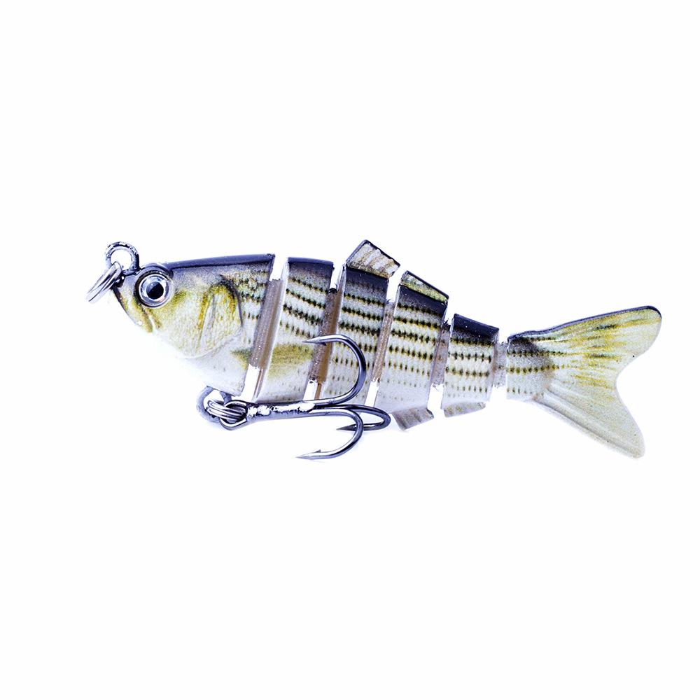 Cross-border E-commerce 7cm 85g Small Model 6 Simulation Multi-section Lure Live Bait Crank Lure Stainless Steel Hooks Submerged
