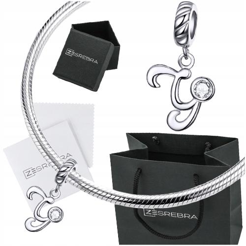Charms Letter Y Pendant Pr 925 Hanging Bead Zircons Letter