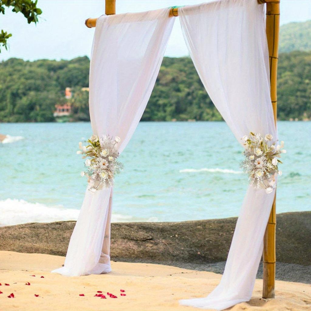 1Pc Wedding Chiffon Yarn Forest Lawn Outdoor Arch Decoration Drape