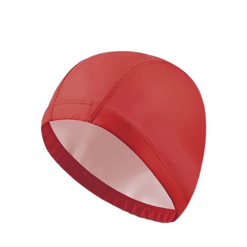 Водонепроницаемая шапочка для плавания в бассейне, шапочка для плавания из искусственной кожи с длинными волосами, шапочка для плавания из искусственной ткани, унисекс