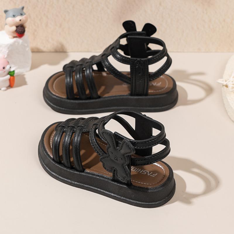 Thick Bottom Children Cute Girl Summer Sandals Causal Sandals Open-toe Hollow-out Kids Fashion Beach Versatile Sandals