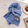 2024 Autumn/Winter New Solid Color Wool Knitted Scarf Medium Long Shawl Neck Versatile Warm For Women