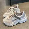 Old Shoes Female 2024 New Spring And Autumn Big Head Breathable Wild Casual Women's Shoes Thick-Soled White Sports Shoes Women