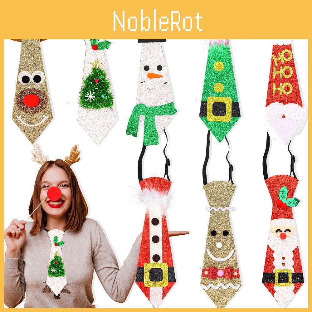 Причудливый Рождественский галстук для детей с милым Санта-Клаусом, оленем и снеговиком для вечеринок