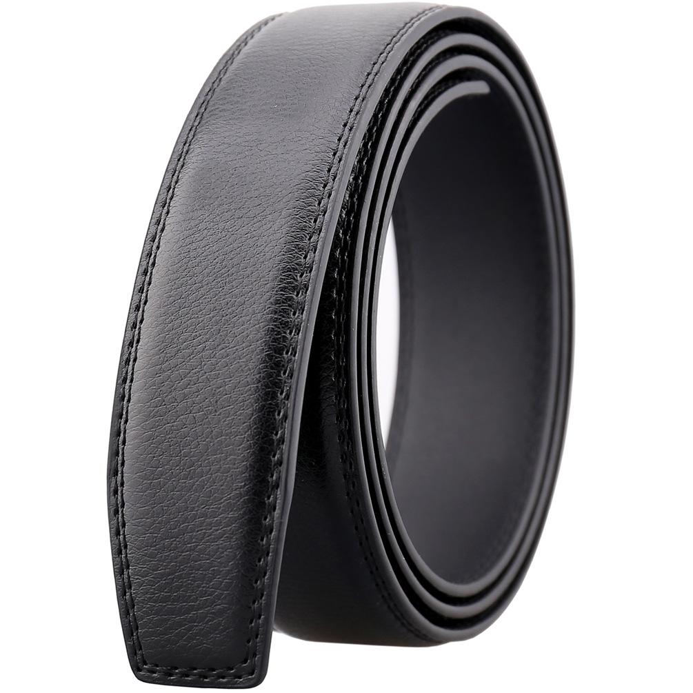 Ремень с автоматической пряжкой, кожаный мужской ремень из второго слоя воловьей кожи шириной 3,5 см