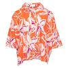 Оранжевая рубашка оверсайз с крупными цветами Женская IMPERIAL