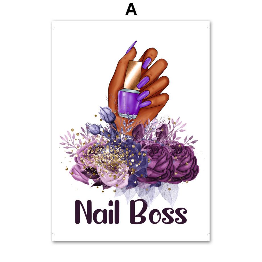 Модный маникюр, парикмахерская, настенная живопись на холсте, плакаты на скандинавскую тему и принты, Декор, фотографии, художник по маникюру, офисный подарок