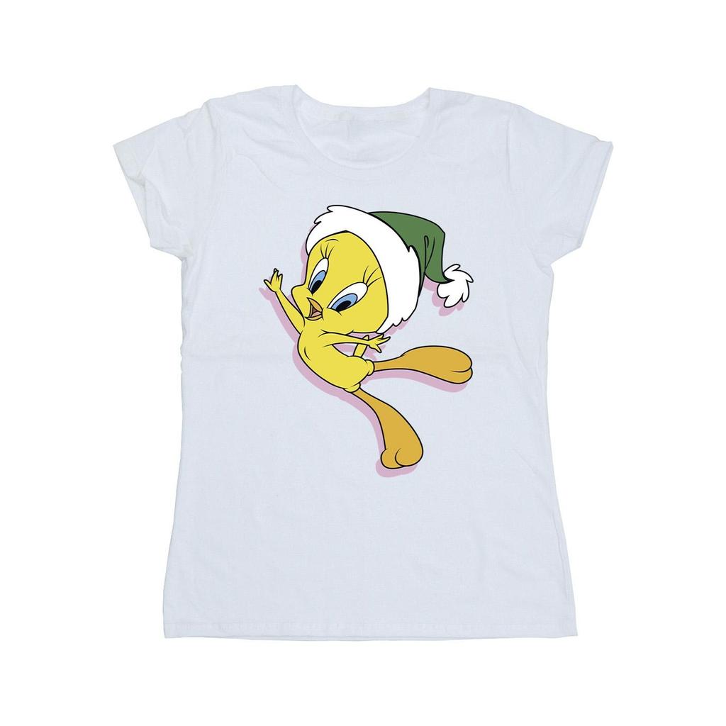 Looney Tunes Womens/Ladies Tweety Christmas Hat Cotton T-Shirt