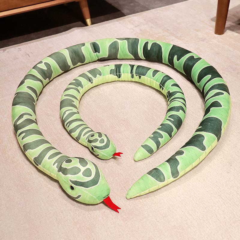 110-/190 см плюшевая игрушка-симуляция змеи гигантская длинная змея мягкая игрушка-змея смешные хитрые друзья подарок детям на Хэллоуин