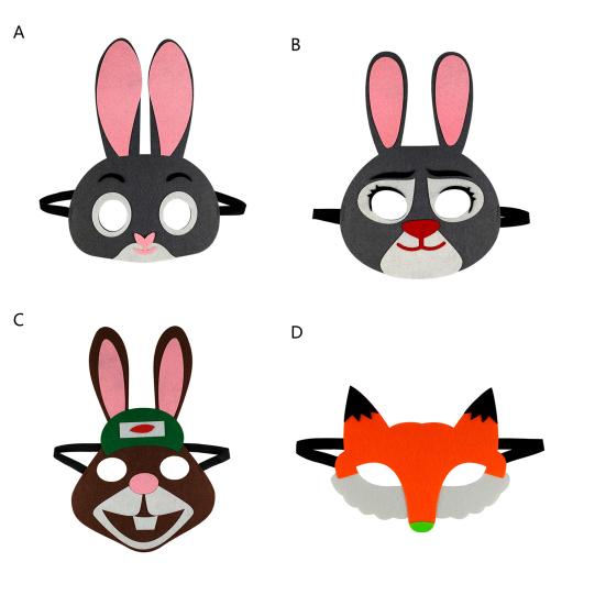 Маска на Хэллоуин, изысканная форма, яркие цвета, нетканый материал, тематика мультфильма «Зверополис», принадлежности для косплея и вечеринки.