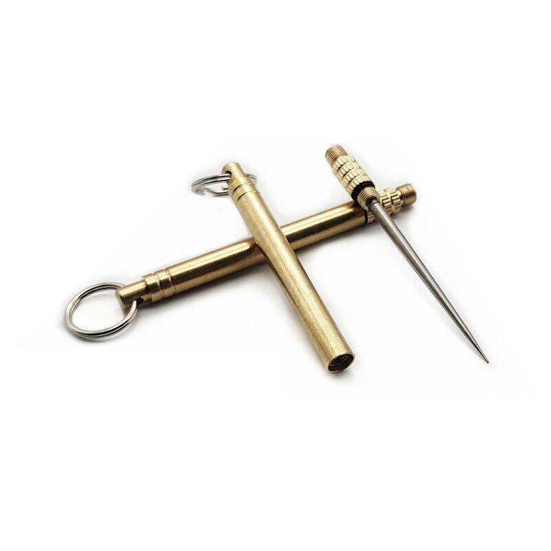 Латунный водонепроницаемый складной титановый сплав интегрированный многофункциональный инструмент для фруктов зубочистка артефакт портативный мини латунный держатель