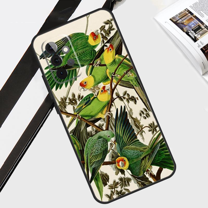 Чехол с животными, попугаями, птицами для Samsung Galaxy A55 A35 A15 A56 A36 A26 A16 A06 A54 A34 A14 A12 A22 A32 A52 A13 A53