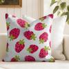 Strawberry Pattern Cushion Cover Natural Linen Pillow Cover DoubleSided Print Cushion Cover for Sofa Home Decor