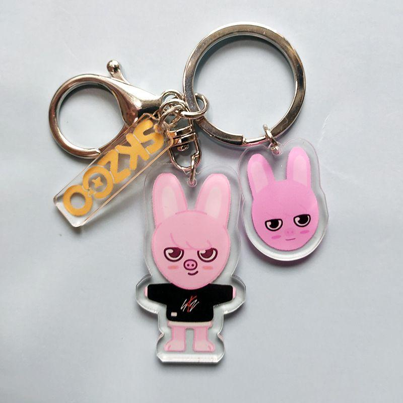 Stray Kids Skzoo Акриловый Двусторонний Брелок Мультяшный Kpop Подарок для Поклонников Коллекция