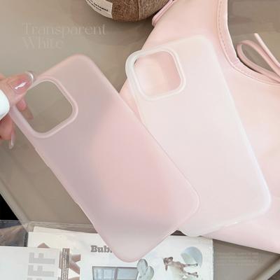 Инс Минималистичный для iPhone 16 для 15 для Чехол для телефона Apple 17Pro Max Однотонный Силиконовый 13 Защита от падений 12 Прозрачный