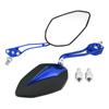 Pair 8mm 10mm Universal Motorbike Motorcycle Rearview Mirror Rear View Side Mirrors Blue