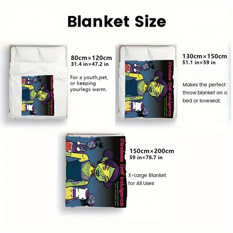 Carefree Anime Style 2D Flat Pattern Flannel Blanket High quality All Seasons Warmth and Comfort Perfect for Christmas Gifts.PMT0914085