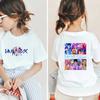 KPOP HuntRX Demon Slayers Футболка детская с коротким рукавом и корейским принтом (Medium / Large)
