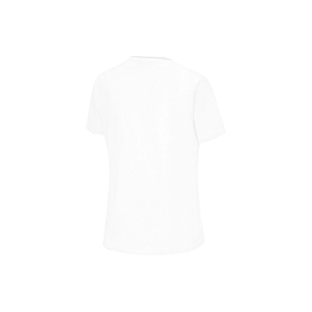 Li-Ning Футболка Cooling Tea T Quick-Dry Cool, однотонная, с круглым вырезом, спортивная, повседневная, с коротким рукавом, женские топы, стандартный белый цвет ATSU632-1