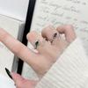 Элегантное серебряное открытое кольцо в форме змеи с цирконием: Высококачественные, модные и универсальные украшения для женщин