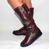 Модные женские ботинки Bota Zapatos, трендовые зимние модные высокие рыцарские ботинки Barrel, удобные длинные женские ботинки Barrel Bota Feminina 2024