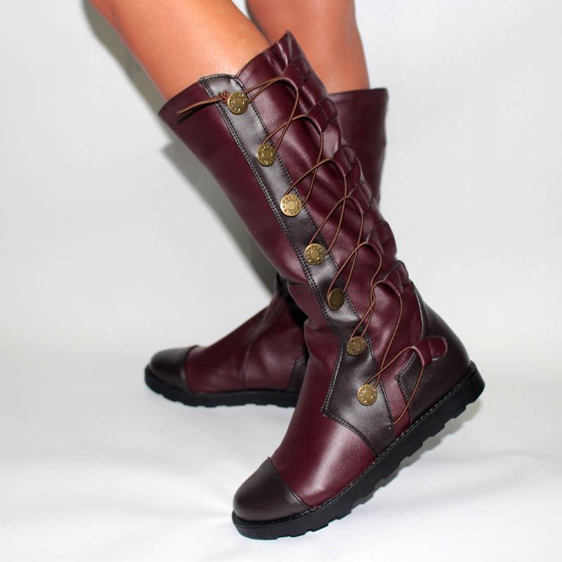 Модные женские ботинки Bota Zapatos, трендовые зимние модные высокие рыцарские ботинки Barrel, удобные длинные женские ботинки Barrel Bota Feminina 2024