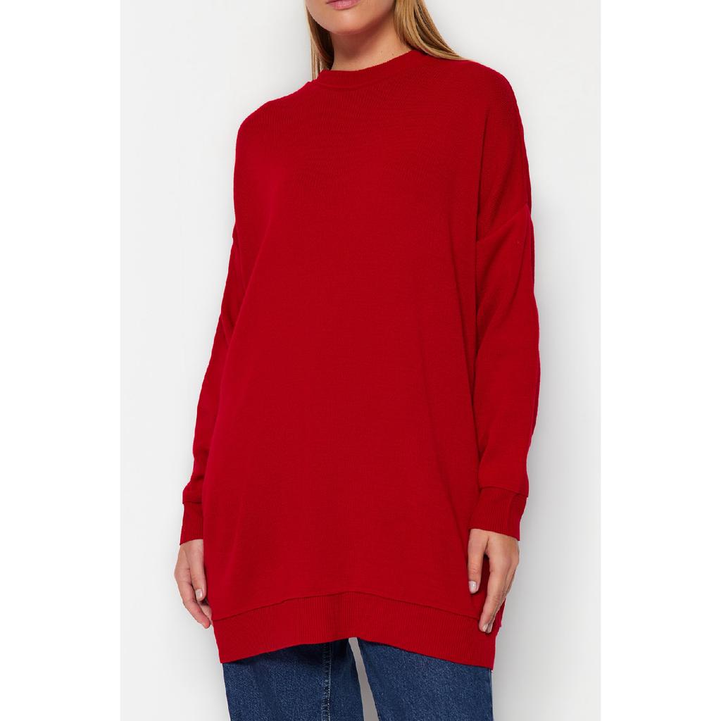 Красный вязаный свитер Tctaw24ak00048