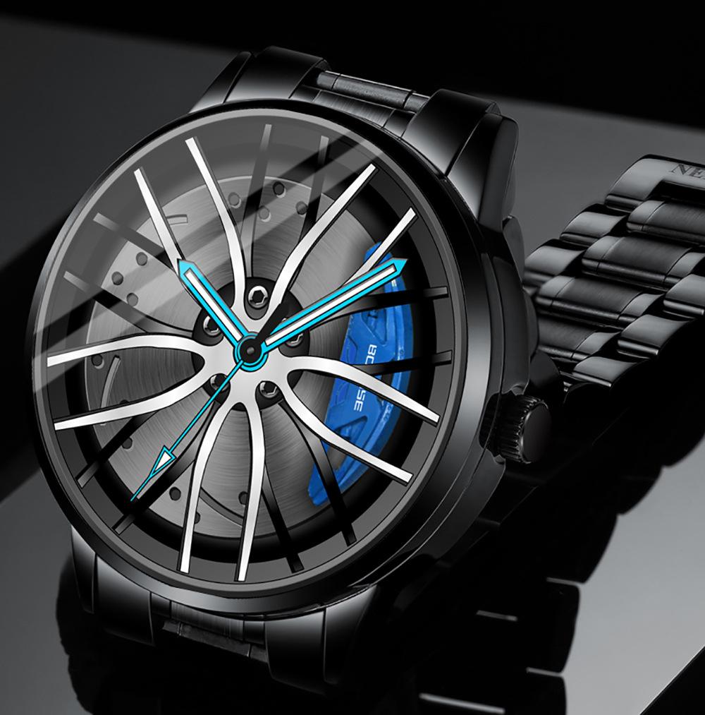 Повседневные мужские часы из нержавеющей стали Модные деловые мужские часы Спортивные часы Индивидуальные часы Кварцевые часы