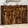 VidaXL Buffets 2 Pcs Smoked Oak 60x30x84 Cm Engineered Wood, Storage Cabinet, Entryway Furniture, Accent Furniture, 3276599
