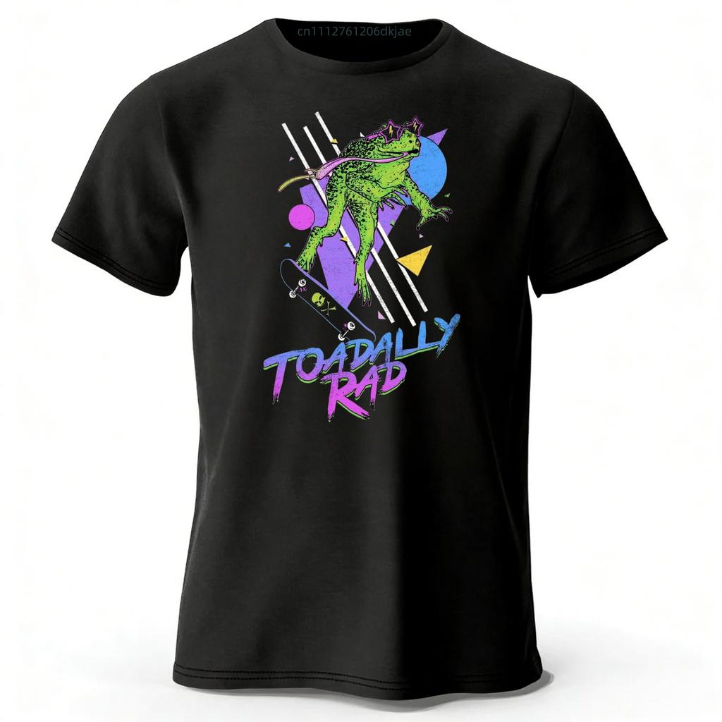 Funny Pun Toadly Rad Trendy Short Sleeved Mens Fashionable New Running Sports Tshirt Womens Loose Plus Size Soft Top