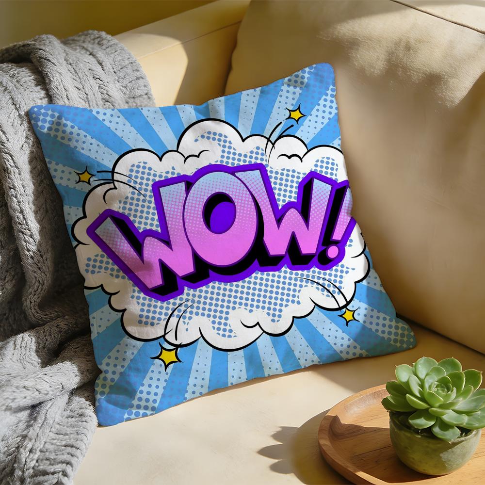 Cushion Cover Washed Linen Soft Breathable Decorative Case for Sofa Home Pillow cover Roy Lichtenstein