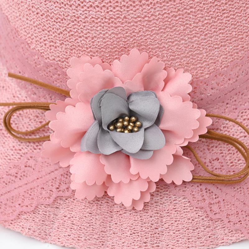 Летняя пляжная соломенная шляпа с защитой от солнца, защита от ультрафиолета, женская шляпа от солнца, маленькая рыбацкая шляпа с цветком, женская шляпа