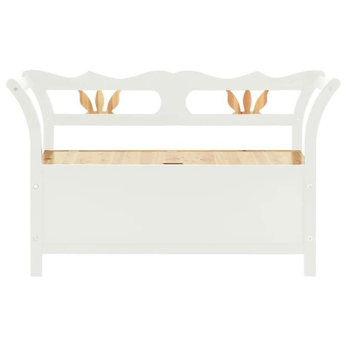 VidaXL White Bench 107x45x75.5 Cm Solid Fir Wood 351774