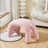 Small Stool Dressing Chair Plush Shoe Changing Stool Footrest Makeup Stool  Entryway