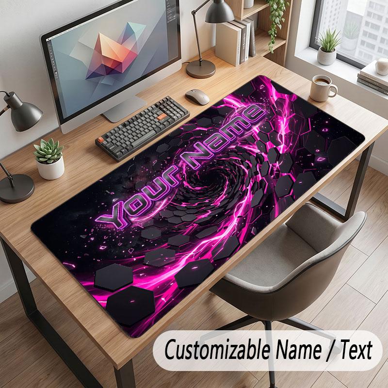 Abstract Personalized Theme Customized Mouse Pad Personalized Print Name Text Desk Mat For Home Office Table Decor