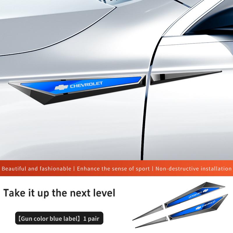 AABHE1 1 Pair Car Fender Side Badge Sticker Body Bumper Decal for Chevrolet TRAX CRUZE TRAX IMPALA SILVERADO AVEO Sail Blazer
