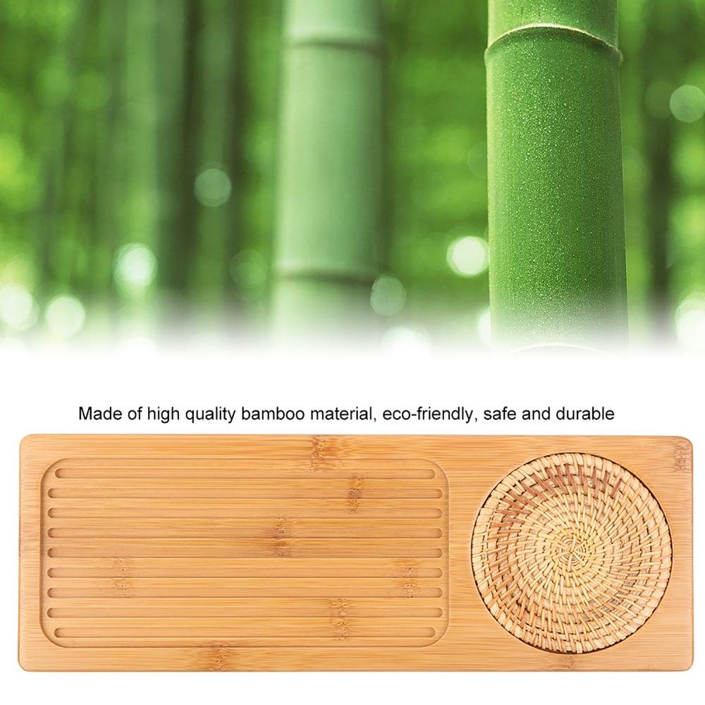 Rectangular Shape Kung Fu Tea Table Wooden Material Tea Serving Tray Portable Tea Table Office Use