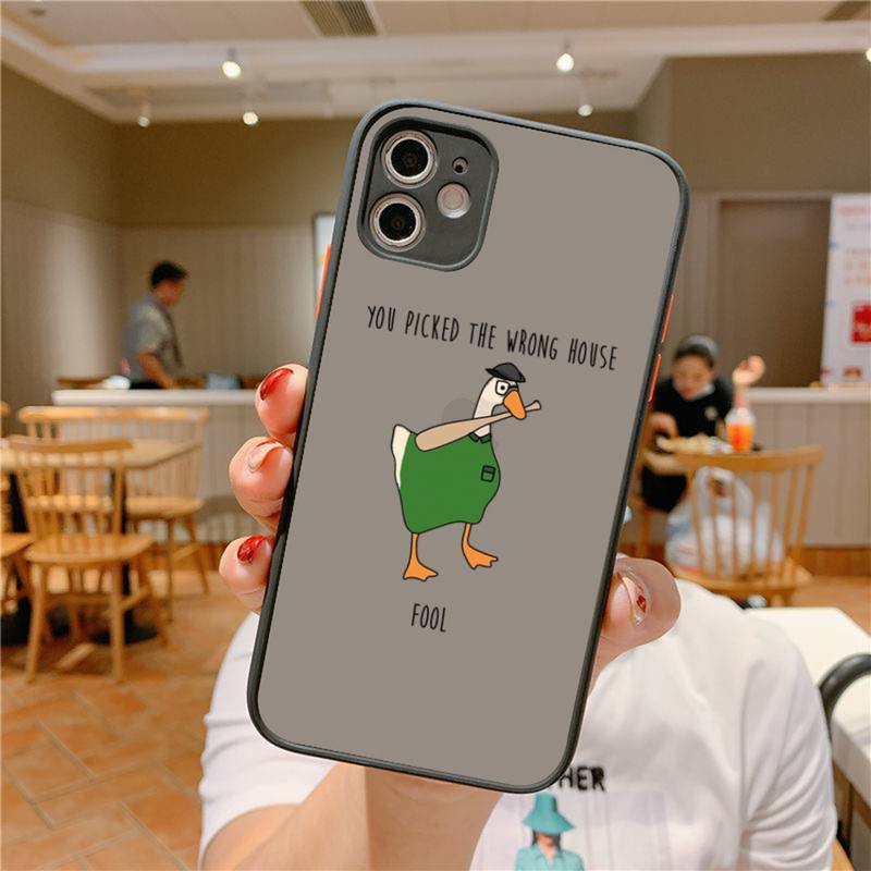 Duck Goose Game Phone Case for iPhone X XR XS 7 8 Plus 11 12 13 pro MAX 13mini Translucent Matte Case