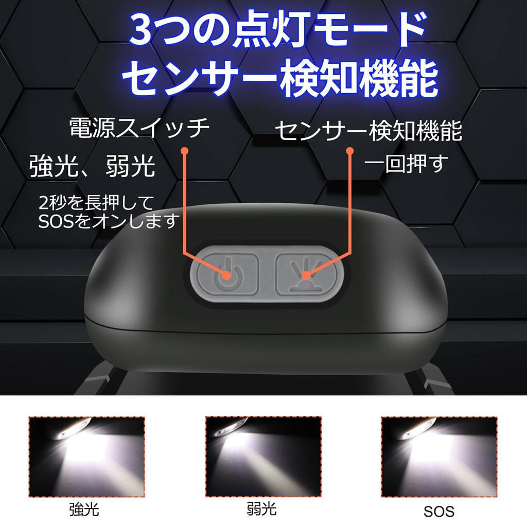 [Multi-functional Headlight] LED Headlight for Long-distance Illumination, USB TYPE-C Rechargeable, 9000mAh Large Capacity, 2000m, XHP360, Ultra-high