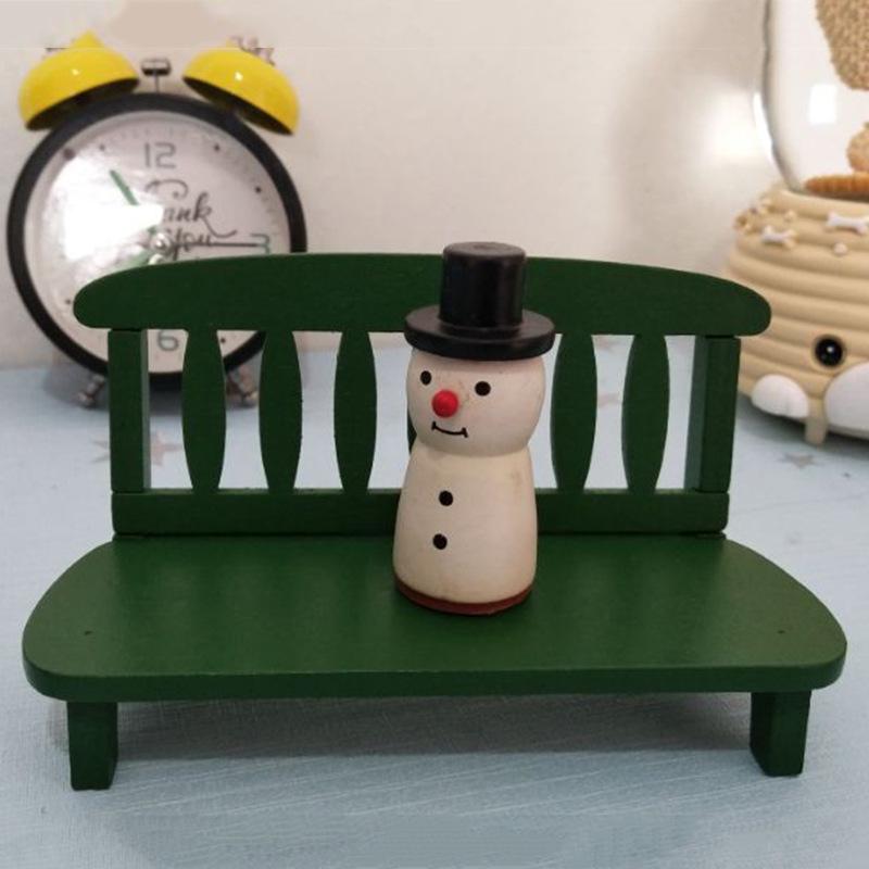 Декоративная мини-деревянная садовая скамейка, стул для веранды, миниатюрный пейзажный орнамент для фотобудки, реквизит, украшение дома