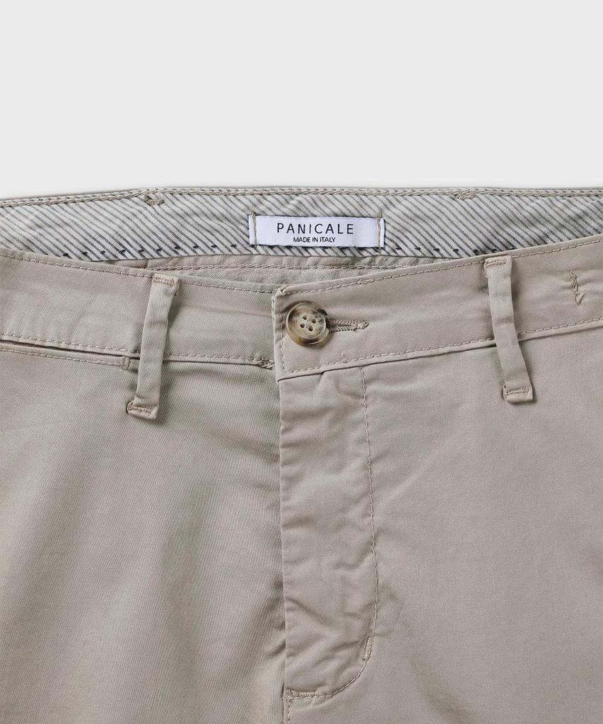 PANICALE Slim Fit Beige Cotton Pants [Beige]