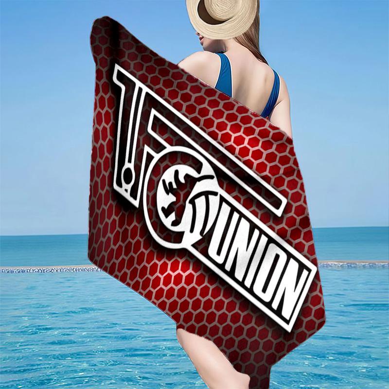 1PC Union Football Emblem Beach Towel - Soft, Absorbent Microfiber, Lightweight, Ideal for The Beach, Parties, Travel, Camping fan gifts